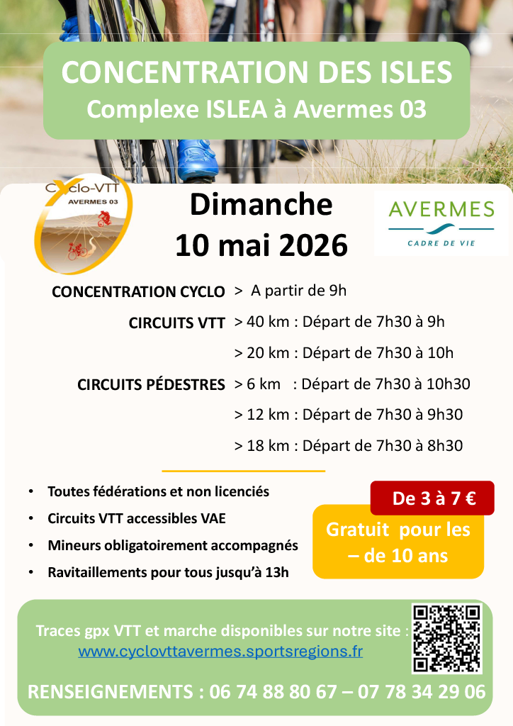 VTT, Marches, Concentration Cyclo (Avermes)